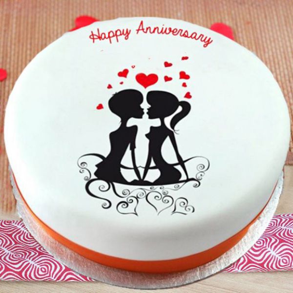 Happy Anniversary Cake - Iris Florists mangalore online delivery of