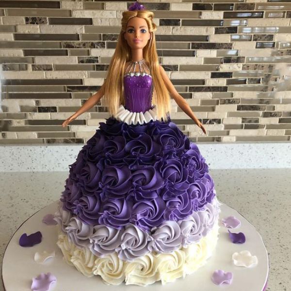 Purple Flowers Birthday Cake - Customized Birthday Cakes in Lahore
